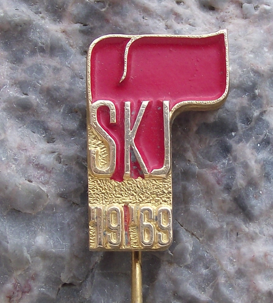 1969 Yugoslavia Communist Party SKJ 50th Anniversary Pin Badge