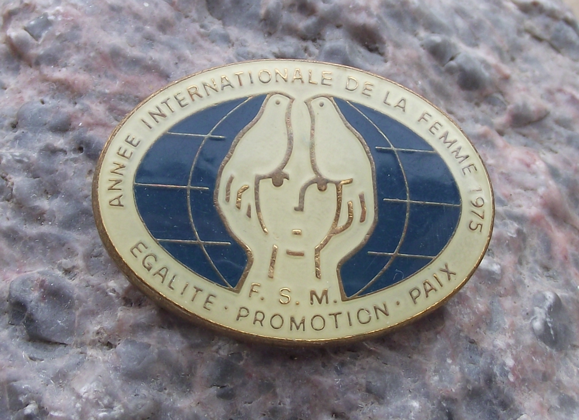 1975 FSM International Year of the Woman Women's Celebration Dove Pin Badge