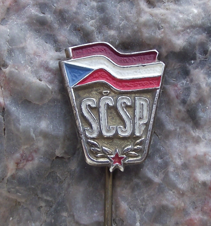 SCSP Czech Soviet Russian Alliance Friendship Flags Pin Badge