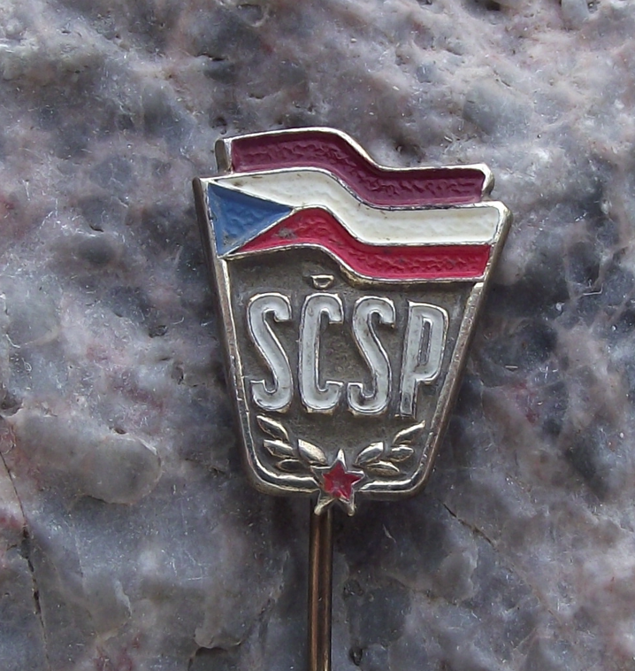 SCSP Czech Soviet Russian Alliance Friendship Flags Pin Badge