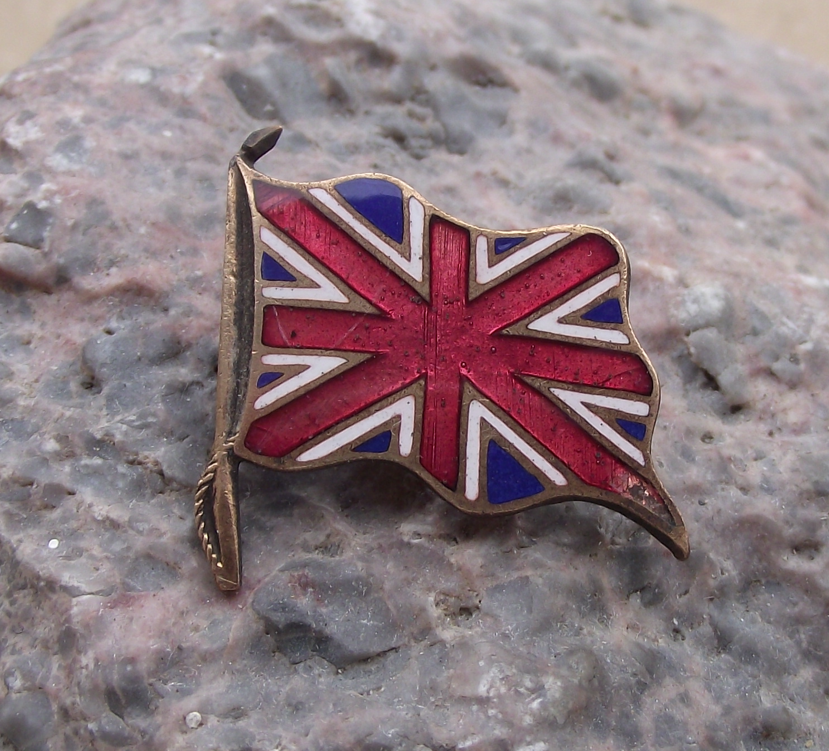 Vintage Great Britain Union Jack Clasp UK National Flag Pin Badge