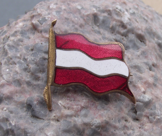 Vintage Austrian Austria National Flag Triband Clasp Pin Badge