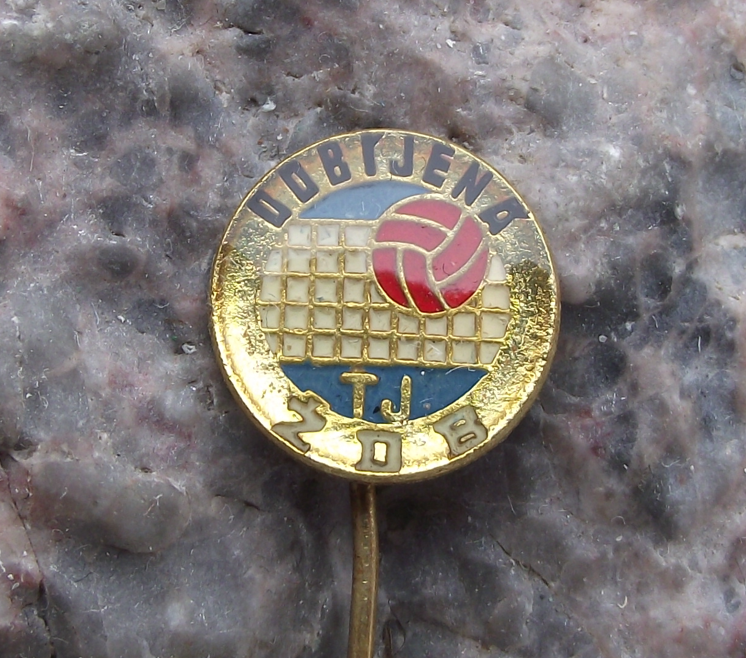 Vintage TJ ZDB Bohumin Czechoslovakia Volleyball Club Pin Badge