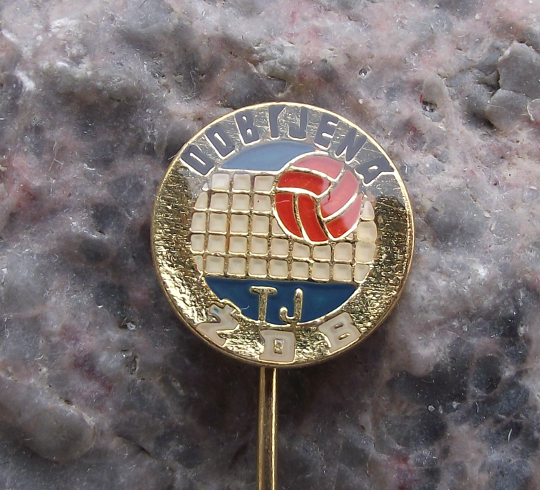 Vintage TJ ZDB Bohumin Czechoslovakia Volleyball Club Pin Badge