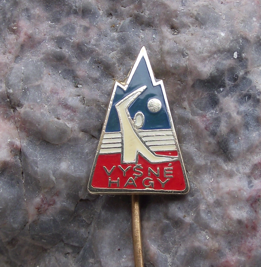 Vintage Vysne Hagy Czechoslovakia Volleyball Club Pin Badge