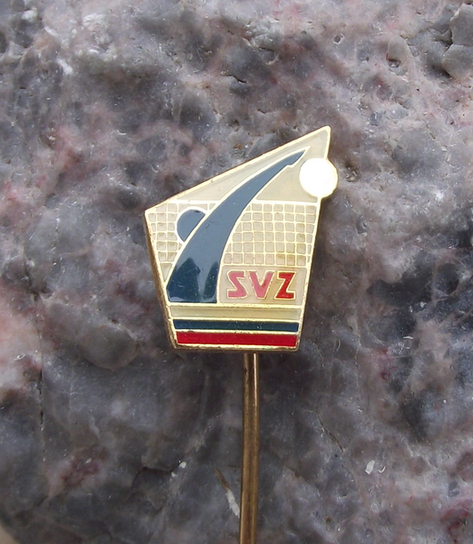 Vintage Slovakia Slovak Volleyball Association Members SVZ Pin Badge