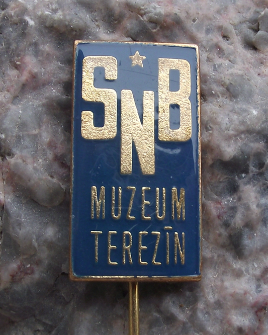 Rare SNB Terezin Theresienstadt Concentration Camp Museum Pin Badge