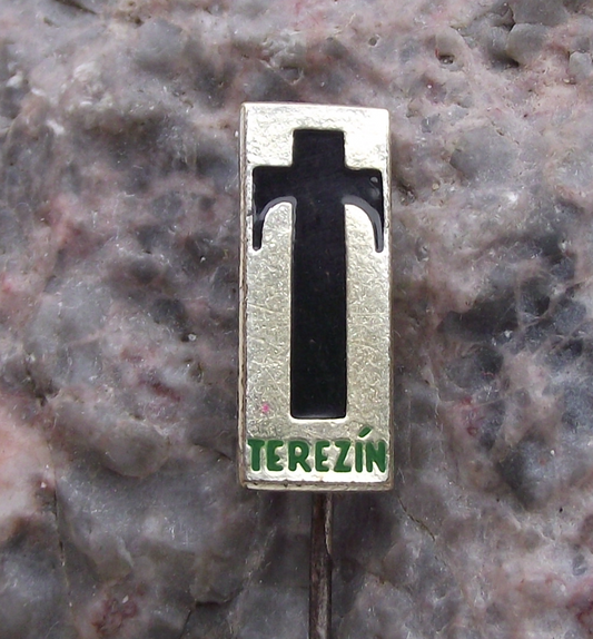 Vintage Theresienstadt Terezin Concentration Camp Remembrance Pin Badge