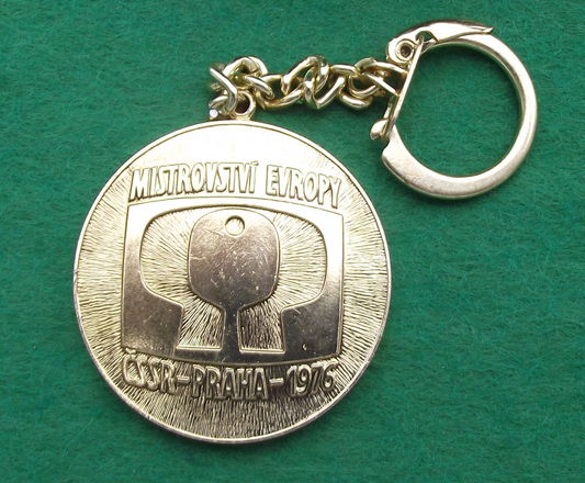 1976 Czechoslovakia Prague European Table Tennis Championship Keychain