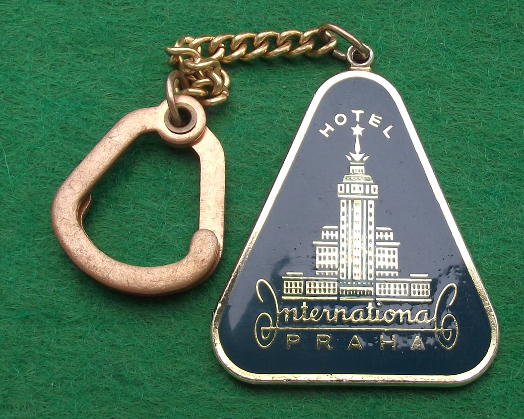 Vintage Czechoslovakia Prague Grand Hotel International Dejvice Keychain