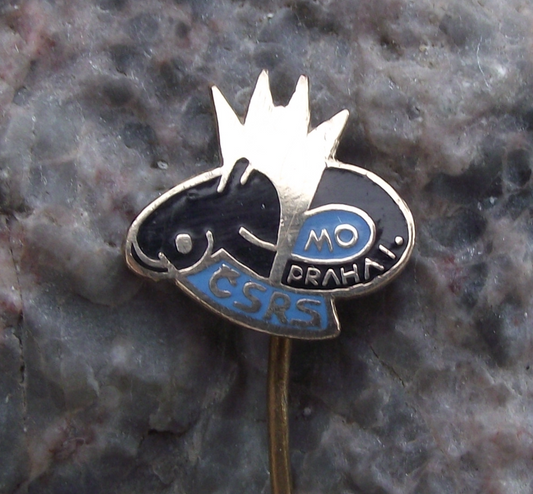 Vintage Prague 1 Fishing Angling Association CSRS Catfish Fish Members Pin Badge