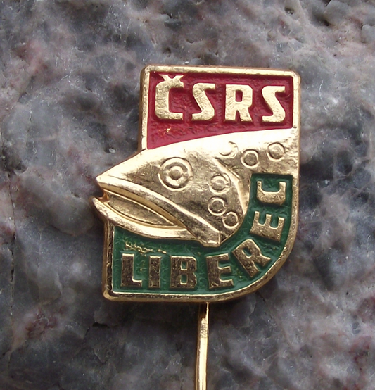 Vintage Liberec Fishing Angling Association CSRS CRS Members Pin Badge