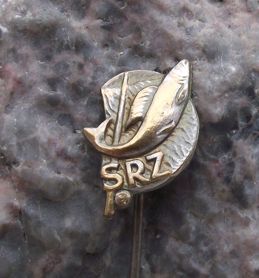 Vintage Slovakia Fishing Association SRZ Members Pin Badge