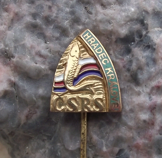 Vintage Hradec Kralove Fishing Angling Association CSRS Members Pin Badge