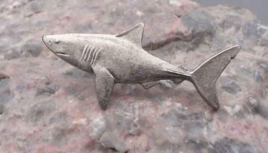 Vintage Porbeagle Shark Fishing Sea Fish Brooch Pin Badge