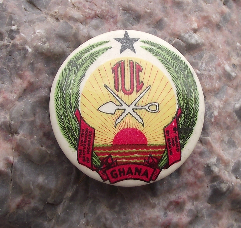 Vintage Ghana Africa TUC Trade Union Congress Pin Badge