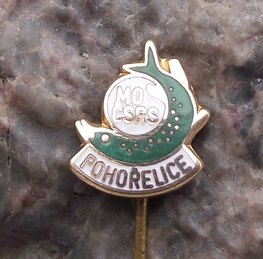 Vintage Pohorelice Czechoslovakia Fishing Association Pike Pin Badge