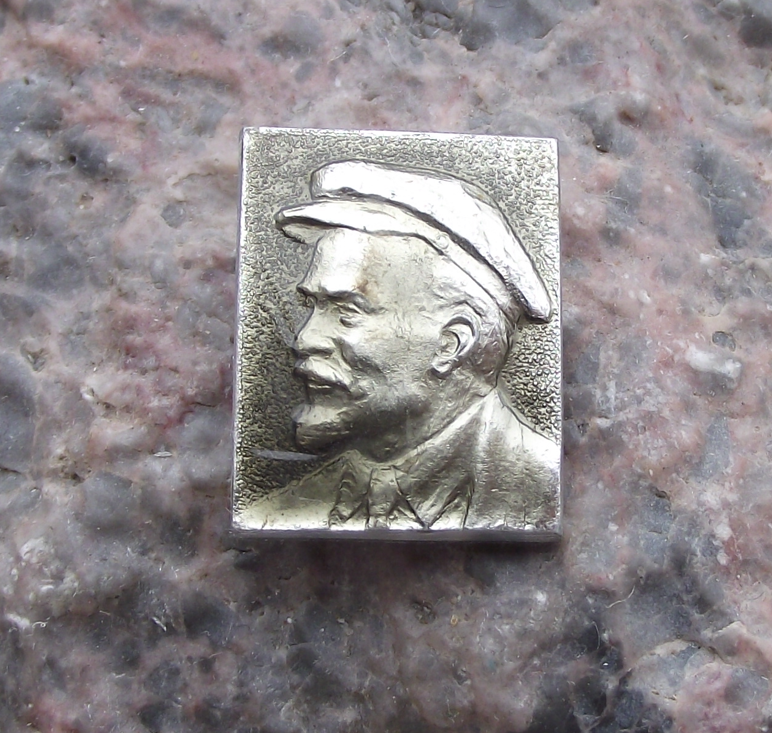 Vintage Vladimir VI Lenin Communist Leader Flat Workers Cap Pin Badge