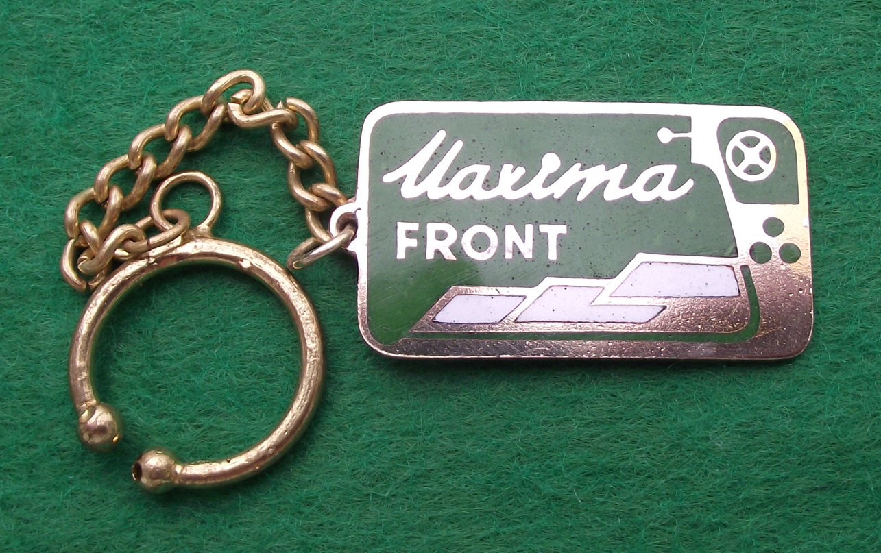 Vintage Adast Maxima Company Front Paper Guillotine Keychain Keyring