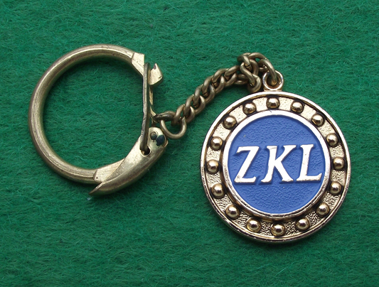 Vintage Czechoslovakia ZKL Kovo Steel Ball Bearings Company Keychain