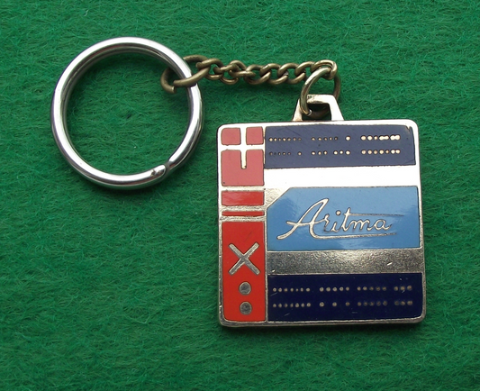 Vintage Czechoslovakia Aritma Computer Punch Card Machines Keychain