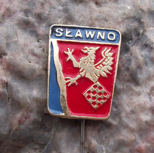 Vintage Poland Heraldic Polish City Town Crest Slawno Pin Badge