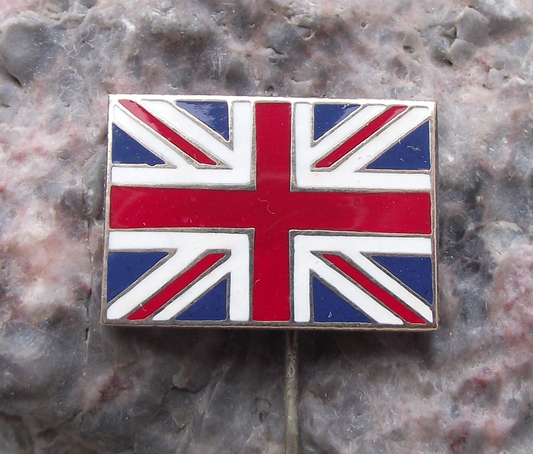 Vintage Union Jack British National Flag Britain Pin Badge