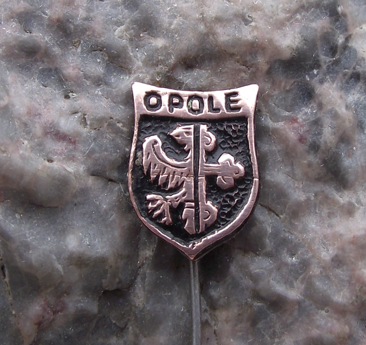 Vintage Poland Heraldic Polish City Town Crest Opole Shield Pin Badge