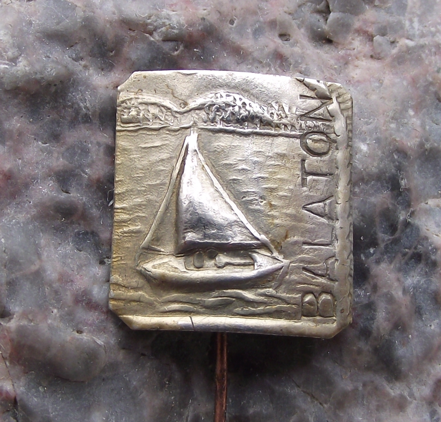 Vintage Balaton Lake Hungary Yacht Sailing Pin Badge