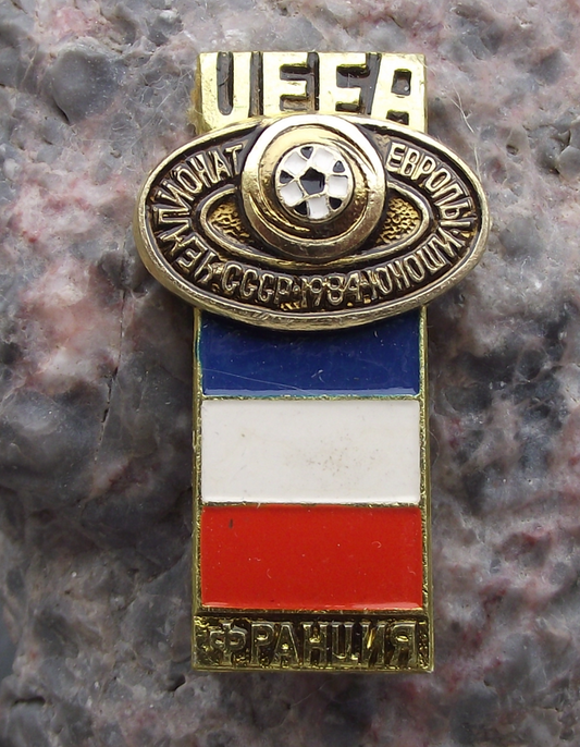 1984 UEFA European Football Championships France French Team Pin Badge