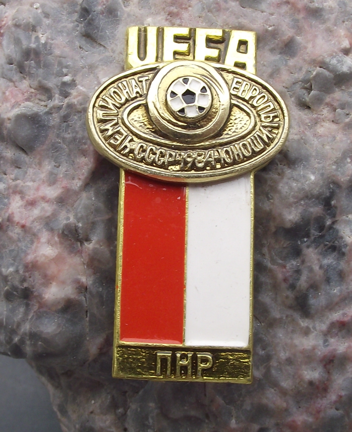 1984 UEFA European Football Championships Poland Polish Team Pin Badge