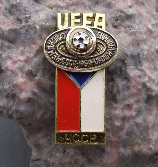 1984 UEFA European Football Championships Czechoslovakia Czech Team Pin Badge