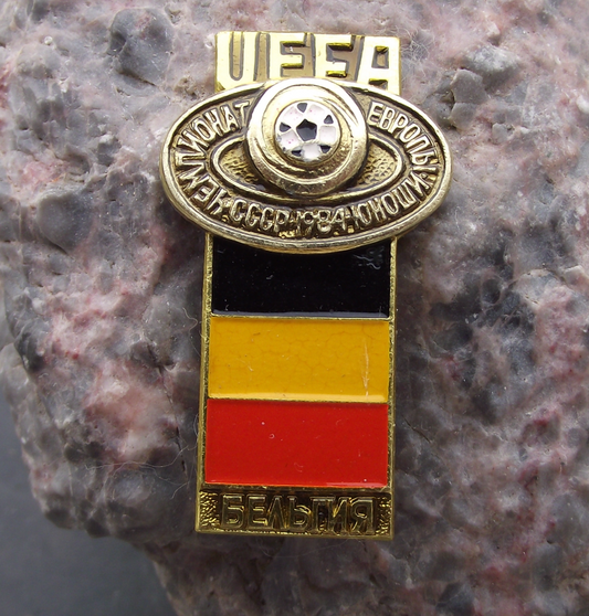 1984 UEFA European Football Championships Belgium Belgian Team Pin Badge