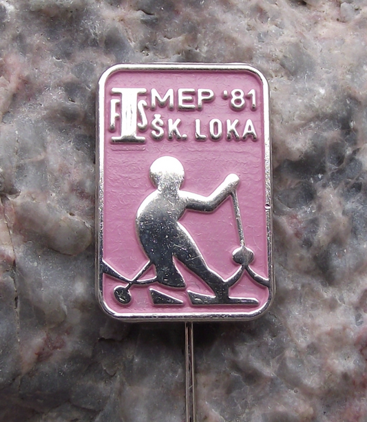 1981 FIS Pokal Loka Ski Slalom Skiing Championships Skofja Loka Pin Badge