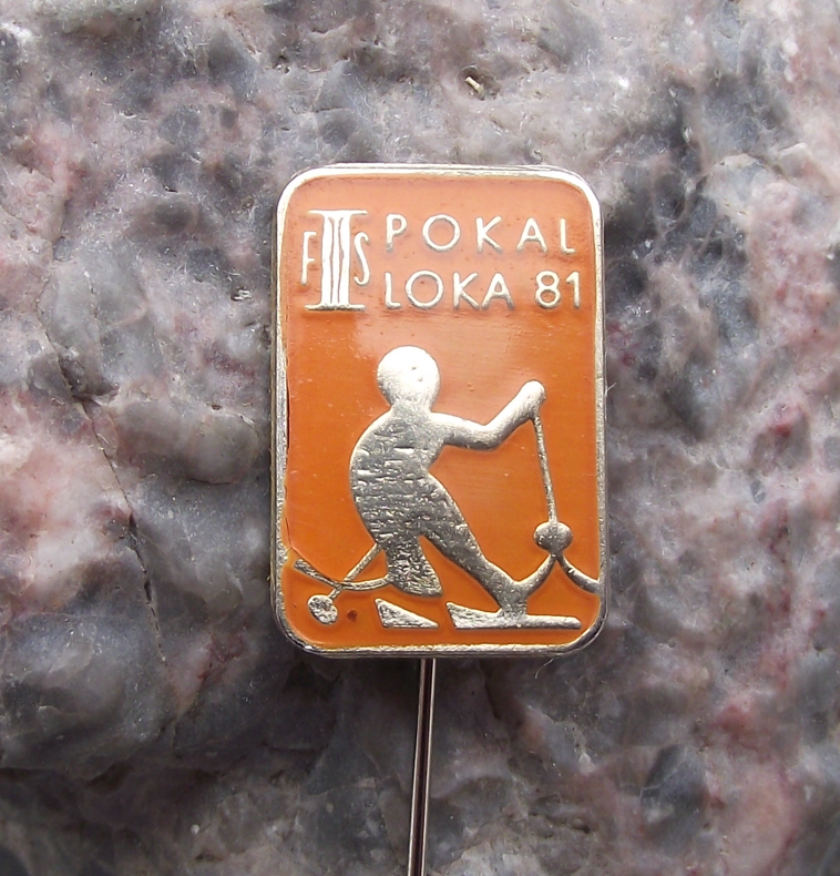 1981 FIS Pokal Loka Ski Slalom Skiing Championships Skofja Loka Pin Badge