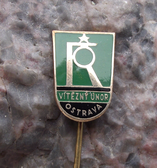 Vintage Vitezny Unor Coal Mines Czechoslovakia Pin Badge