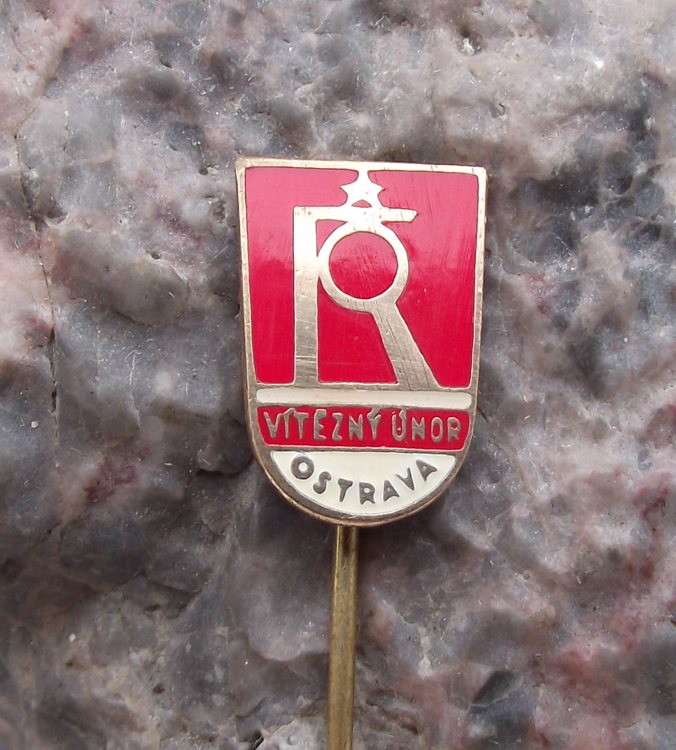 Vintage Vitezny Unor Coal Mines Czechoslovakia Pin Badge