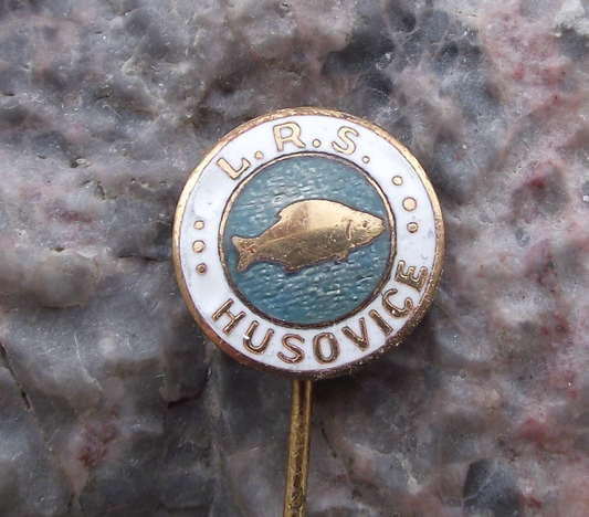 1950s LRS Peoples Fishing Association of Czechoslovakia Husovice Pin Badge