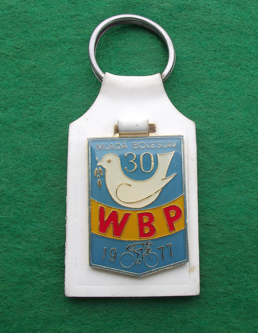 1977 WBP Bicycle International Peace Race Cycling Event Keychain Keyring