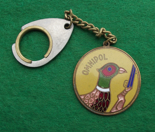 Vintage Omnipol Double Barrelled Shotgun Pheasant Hunting Keychain Keyring