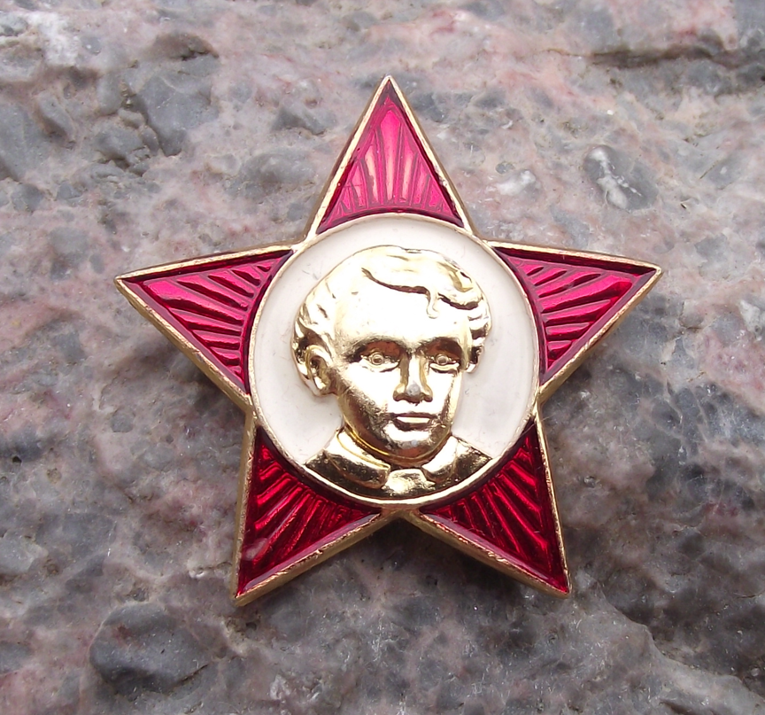 Vintage Little Octobrist Young Lenin Red Star Pioneer Youth Movement Pin Badge