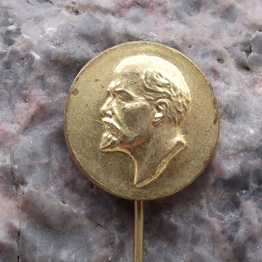 Vintage Lenin Head Profile Soviet Revolutionary Leader Czech Pin Badge