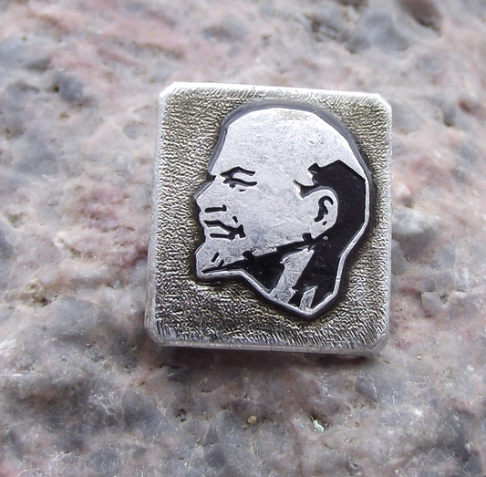 Vintage Lenin Head Soviet Union USSR Revolutionary Leader Pin Badge