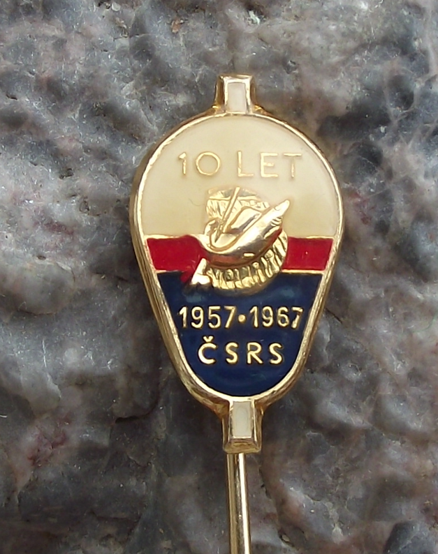 1967 CSRS Fishing Angling Association 10th Anniversary Pin Badge