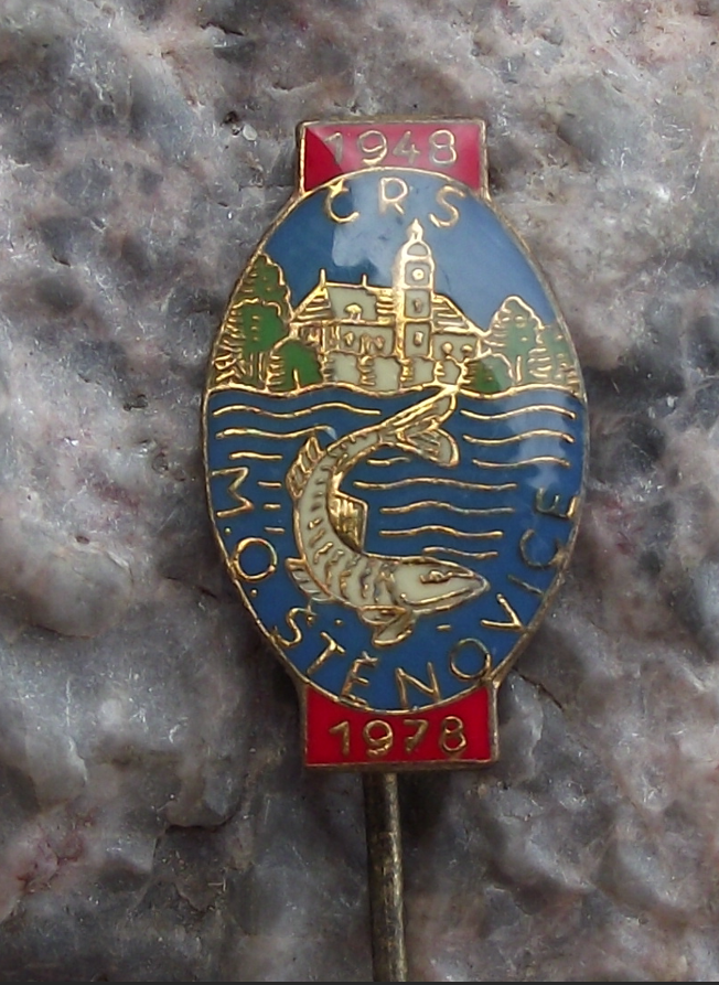 1978 Stenovice CSRS Fishing Association Czech 30th Anniversary Pin Badge