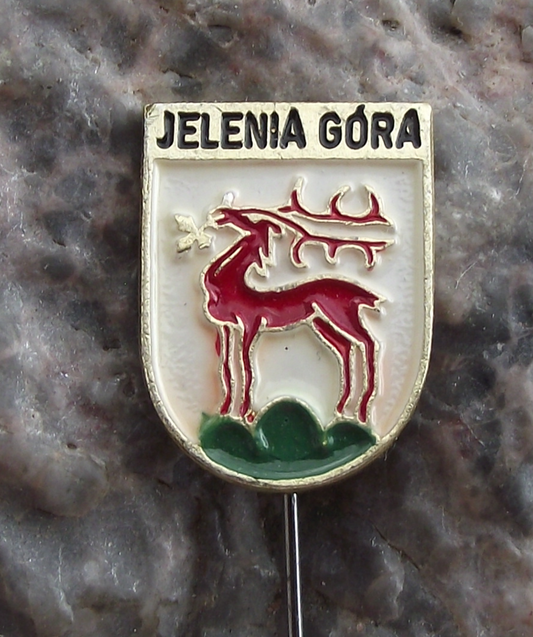 Vintage Jelenia Gora Heraldic Crest Polish City Town Poland Pin Badge