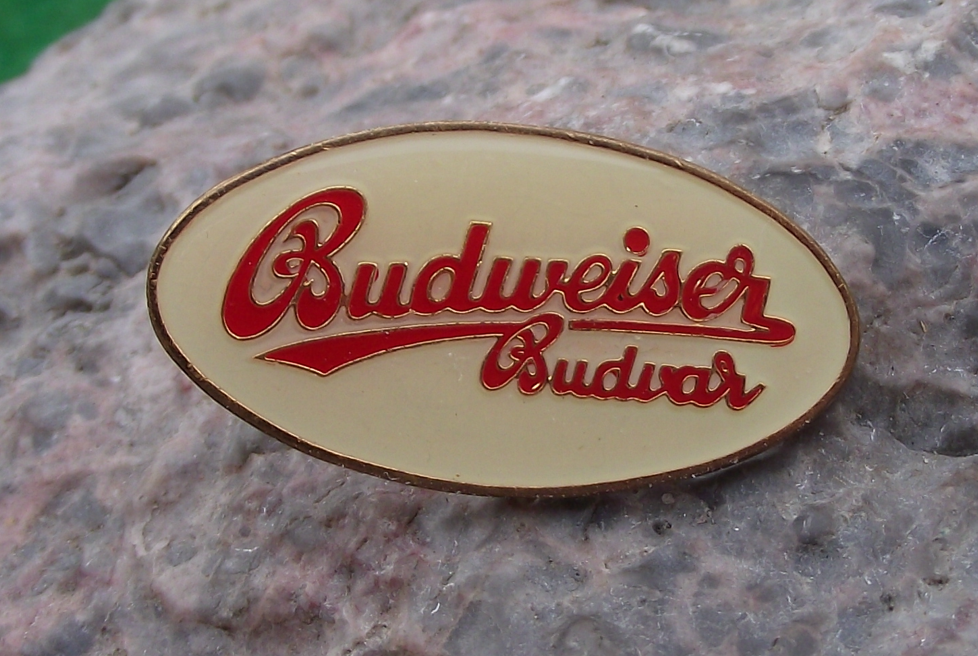 Budweiser Budvar Czech Brewery Lager Beer Advertising Logo Pin Badge