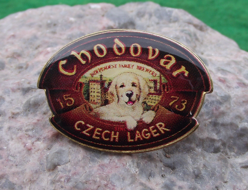 Chodovar Czech Brewery Lager Beer Advertising Logo Pin Badge