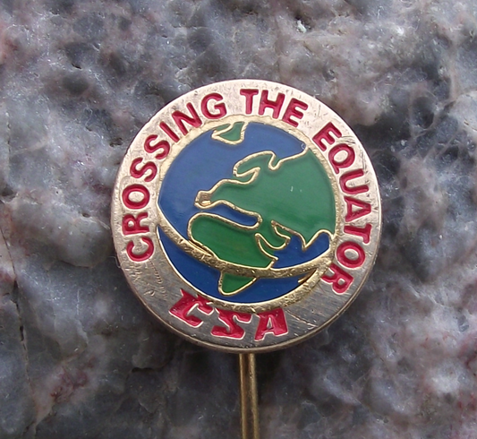 1960 CSA Czech Airlines Jakarta Inaugural Cross Equator Route Pin Badge