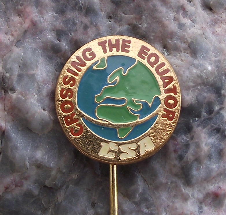 1960 CSA Czech Airlines Jakarta Inaugural Cross Equator Route Pin Badge